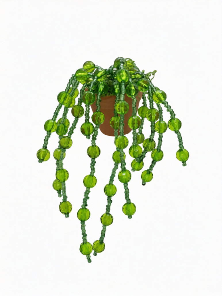 Beaded Succulent Magnet - String of Pearls