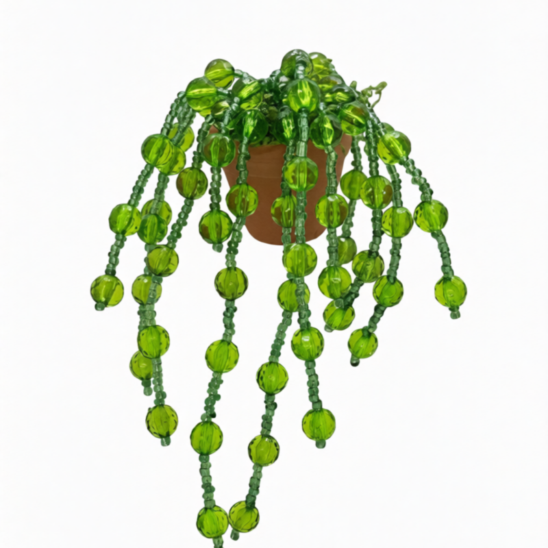 Beaded Succulent Magnet - String of Pearls