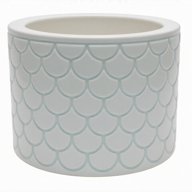 Cup Pot Straight Fish Scale Pattern
