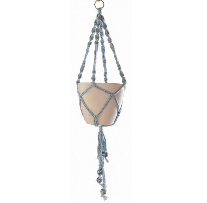 Macrame Plant Hanger - Gapped Twist Knot